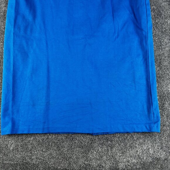 Ashley Stewart Skirt Womens 18 20 Blue Stretch Knit Elastic Waist Pull On Pencil - Picture 2 of 6